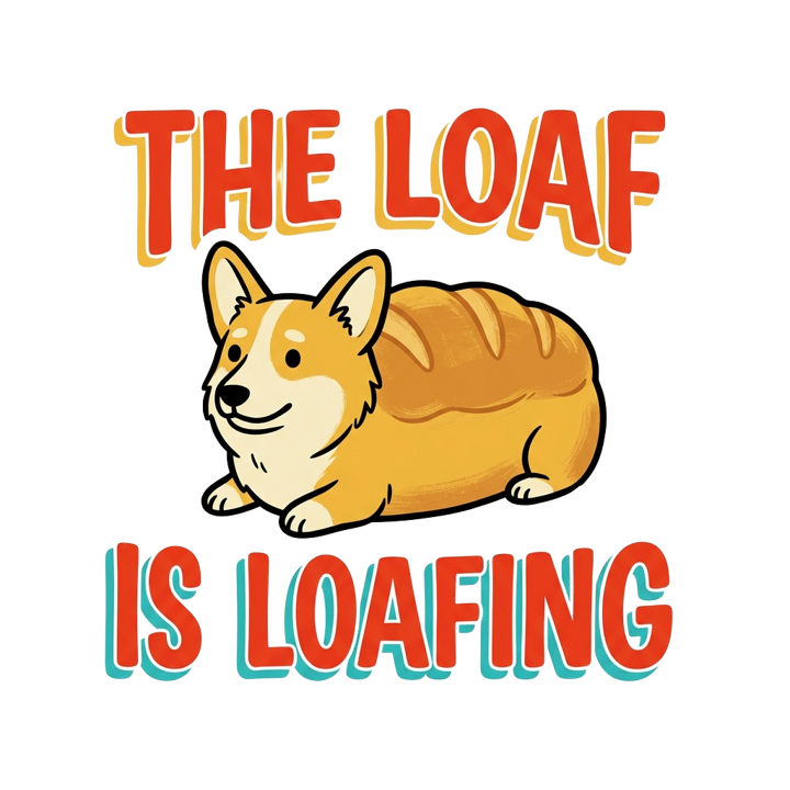 The Loaf Is Loafing — corgi owner club t-shirt design by Bazzai Studio