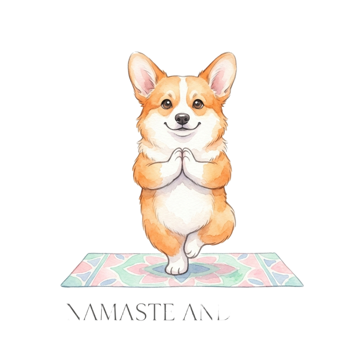 Corgi + Yoga — corgi owner club t-shirt design by Bazzai Studio