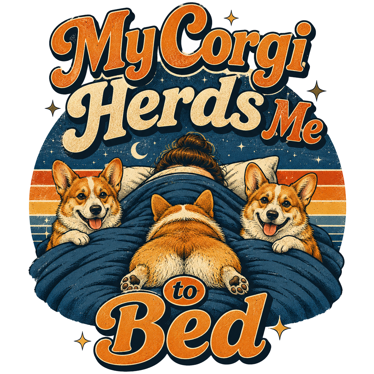 My Corgi Herds Me to Bed — art by Bazzai Studio