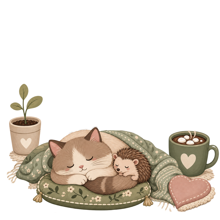 I SUPPORT NAPS AND SMALL ANIMALS — cute cozy animals t-shirt design by Bazzai Studio