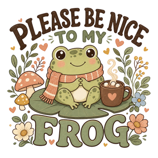 PLEASE BE NICE TO MY FROG — art by Bazzai Studio