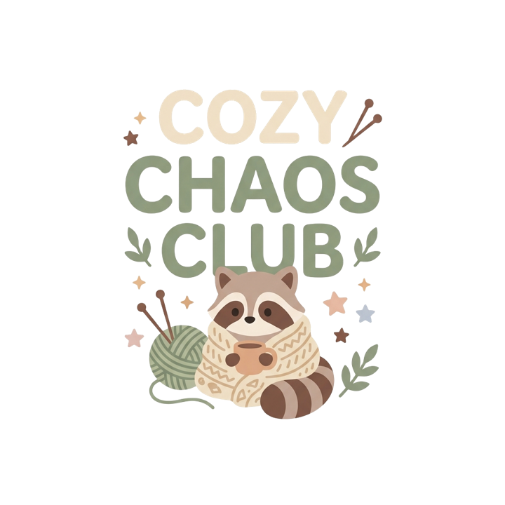 COZY CHAOS CLUB — cute cozy animals t-shirt design by Bazzai Studio