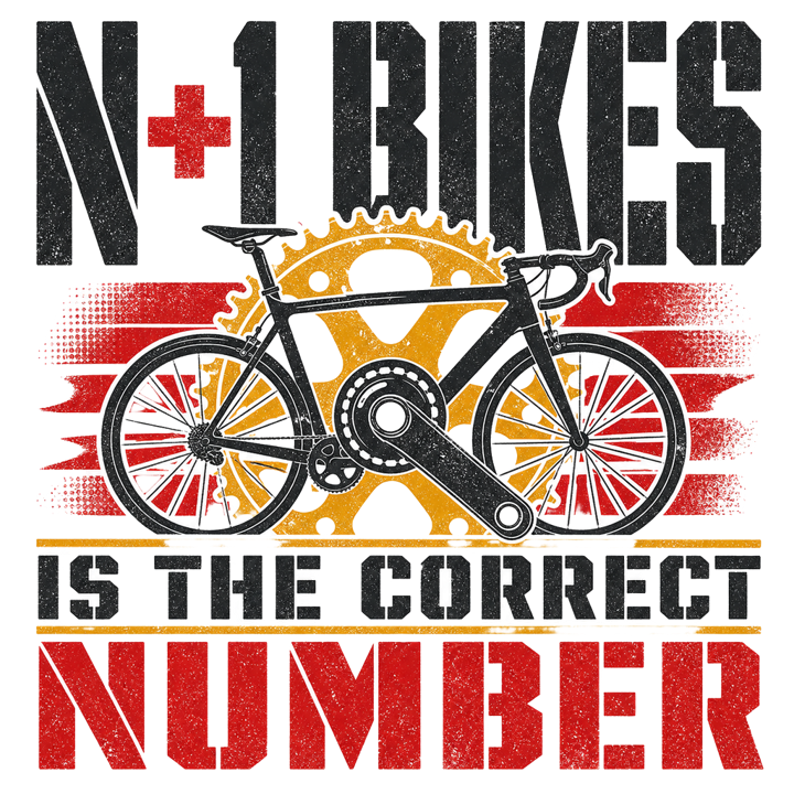 N+1 BIKES IS THE CORRECT NUMBER — cycling t-shirt design by Bazzai Studio