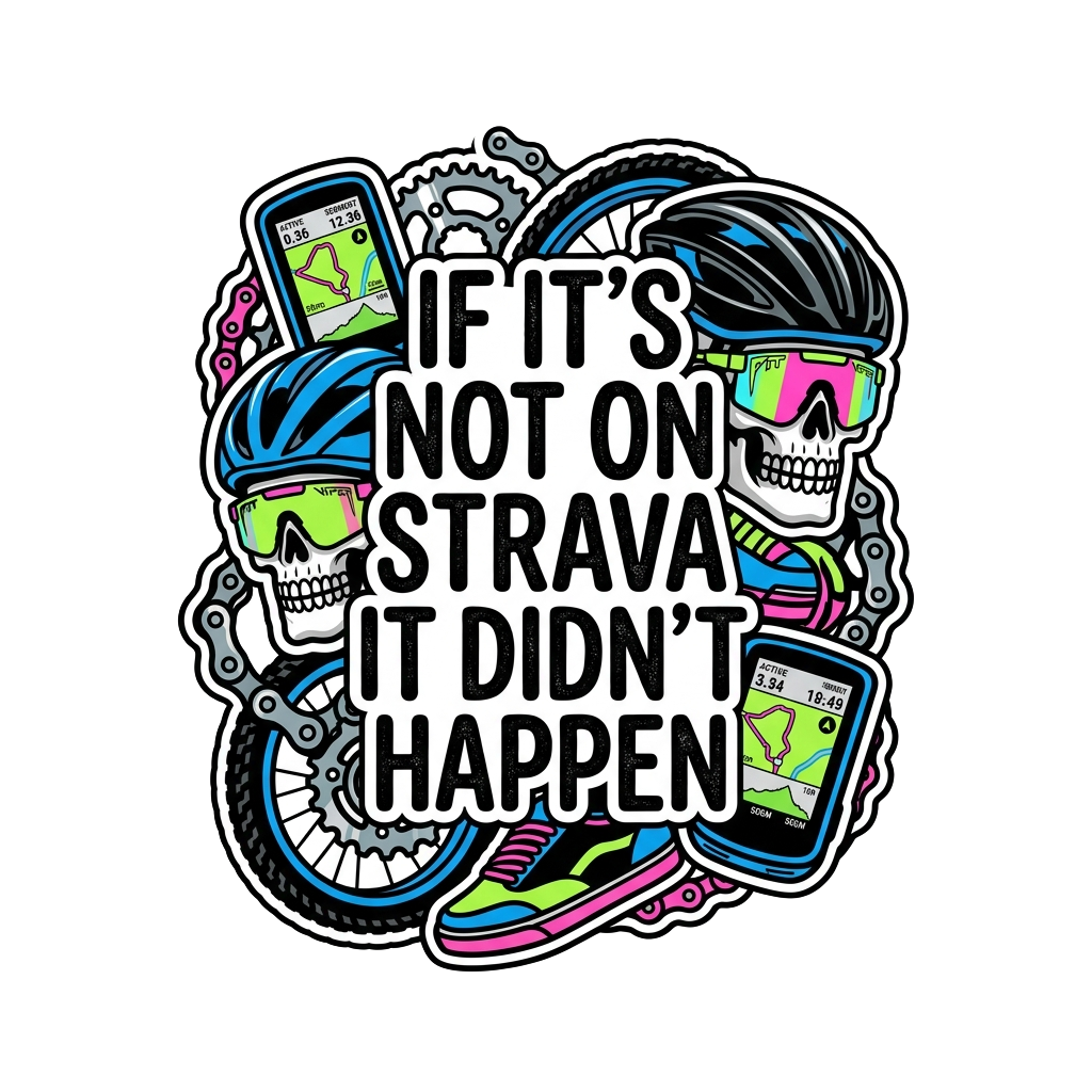 IF IT'S NOT ON STRAVA IT DIDN'T HAPPEN — art by Bazzai Studio