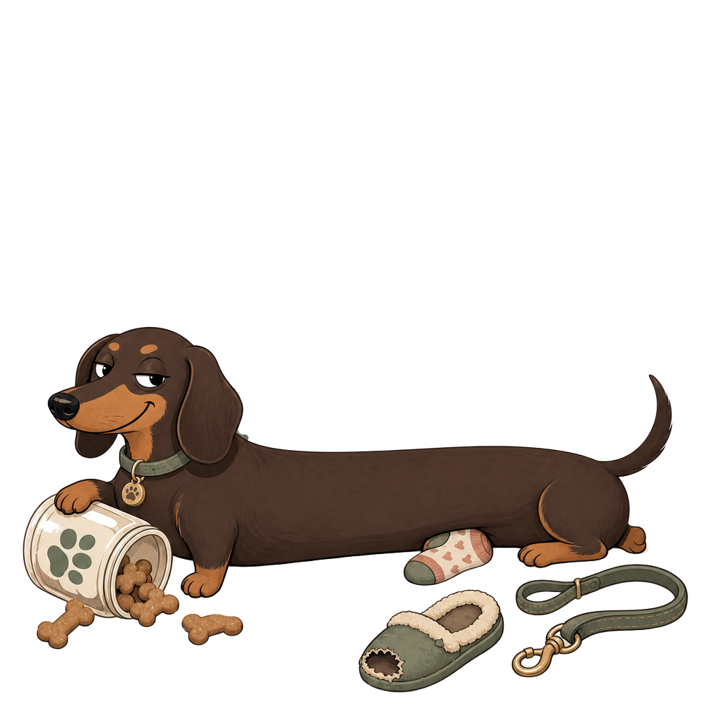 I Said No. He Did It Anyway. — dachshund owner t-shirt design by Bazzai Studio
