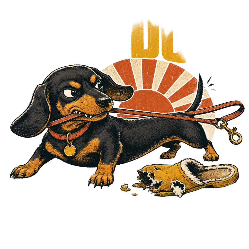 LONG DOG, SHORT TEMPER — art by Bazzai Studio