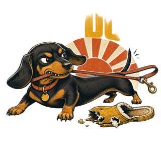 LONG DOG, SHORT TEMPER — art by Bazzai Studio