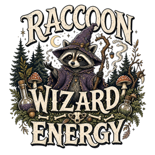 RACCOON WIZARD ENERGY — art by Bazzai Studio