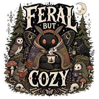 FERAL BUT COZY — art by Bazzai Studio