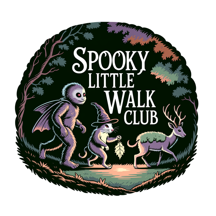 SPOOKY LITTLE WALK CLUB — dark cozy weird t-shirt design by Bazzai Studio