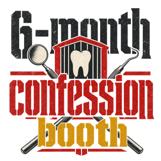 6-month confession booth — art by Bazzai Studio