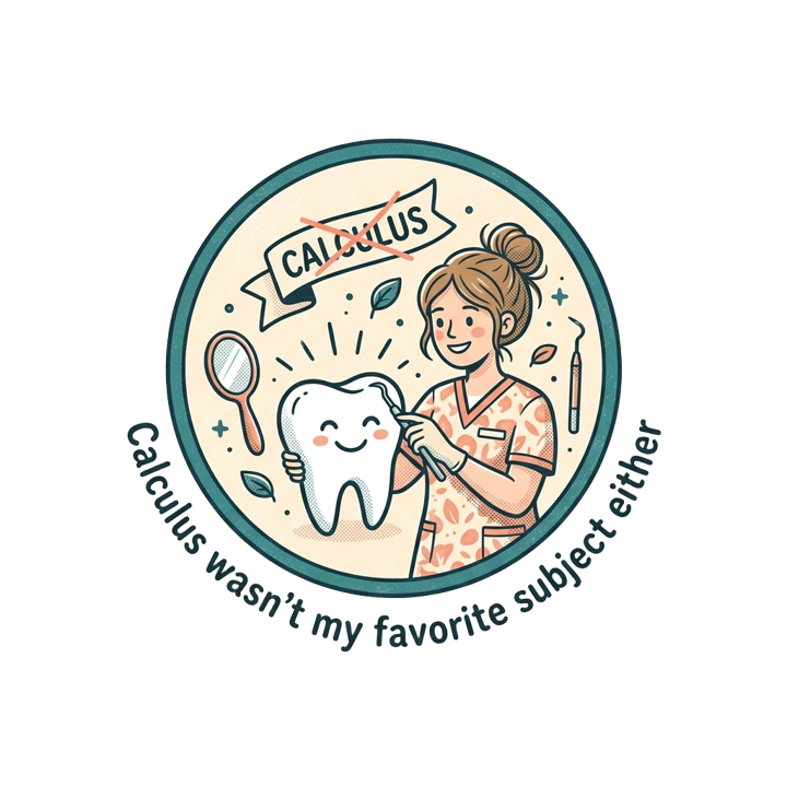 Calculus wasn't my favorite subject either — dentalhygiene t-shirt design by Bazzai Studio