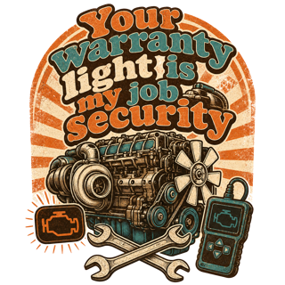 Your warranty light is my job security — art by Bazzai Studio