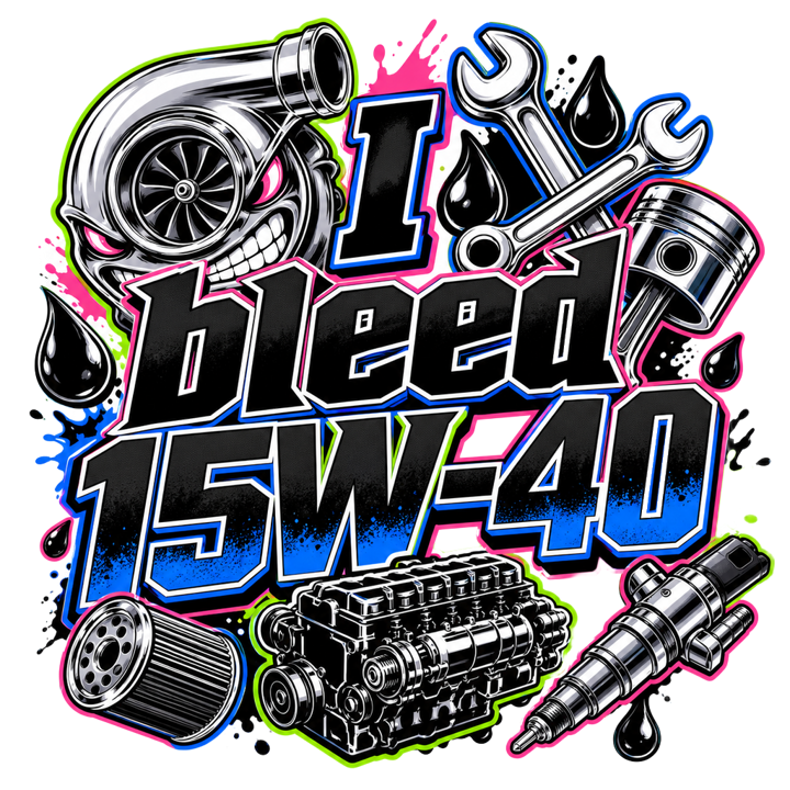 I bleed 15W-40 — mechanic t-shirt design by Bazzai Studio