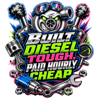 Built diesel tough, paid hourly cheap — art by Bazzai Studio