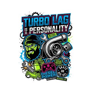 Turbo lag is a personality — art by Bazzai Studio