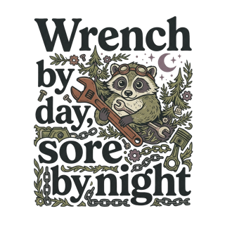 Wrench by day, sore by night — art by Bazzai Studio