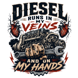Diesel runs in my veins and on my hands — art by Bazzai Studio