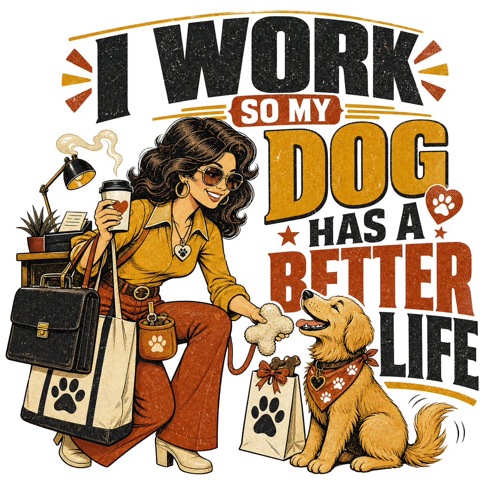 I WORK SO MY DOG HAS A BETTER LIFE — art by Bazzai Studio
