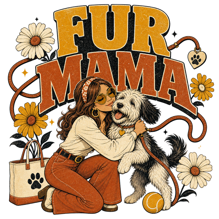 FUR MAMA — dogmom t-shirt design by Bazzai Studio