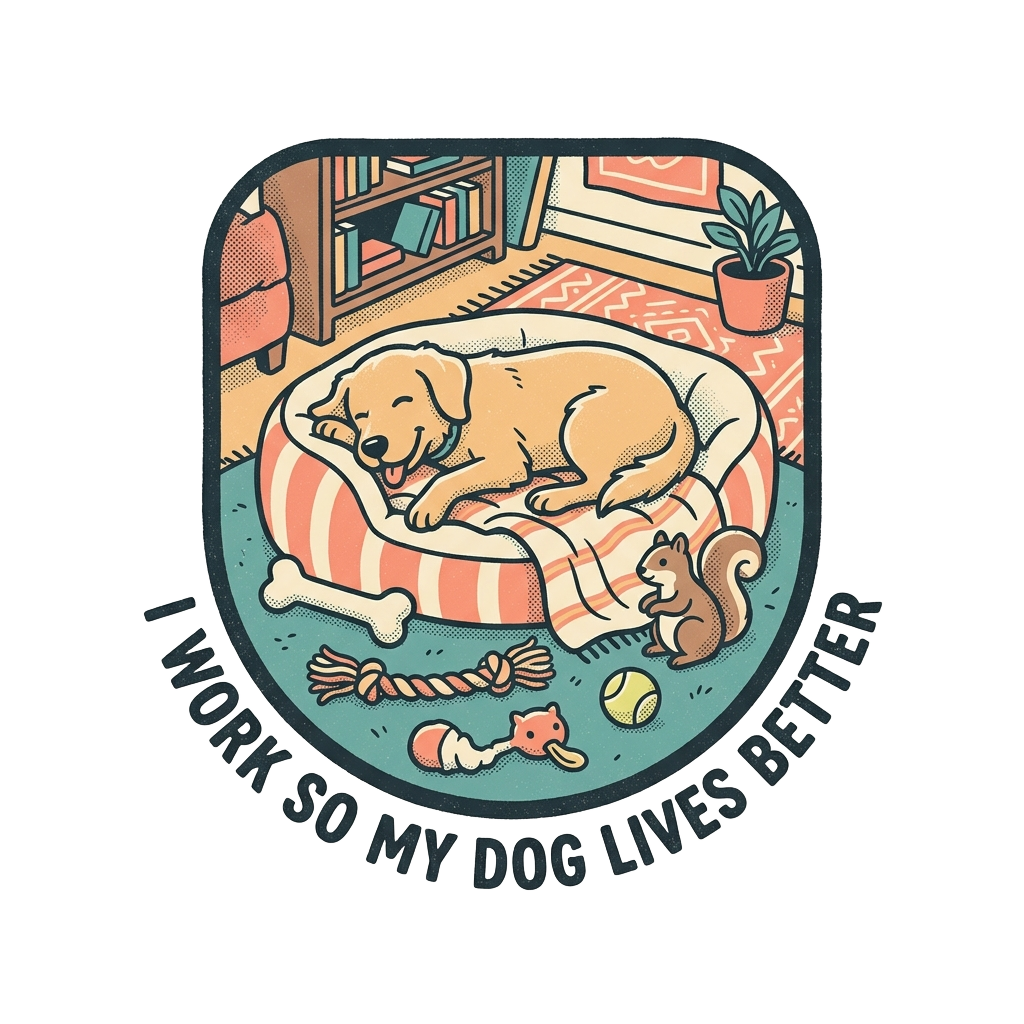 I WORK SO MY DOG LIVES BETTER — art by Bazzai Studio