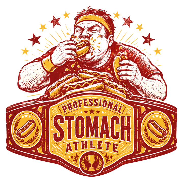 Competitive Eating — dog parent humor t-shirt design by Bazzai Studio
