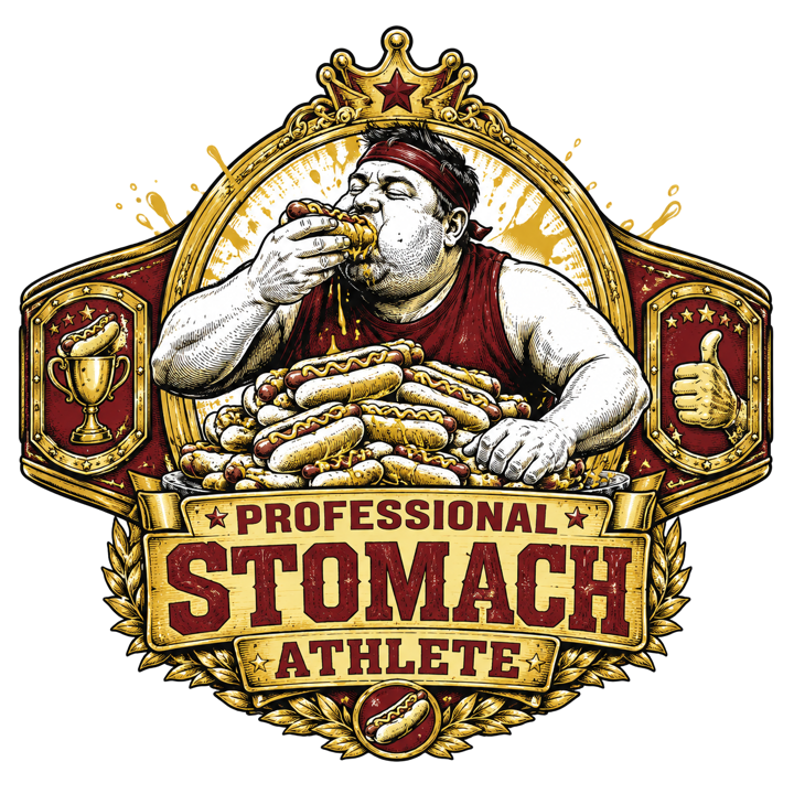 Competitive Eating — dog parent humor t-shirt design by Bazzai Studio