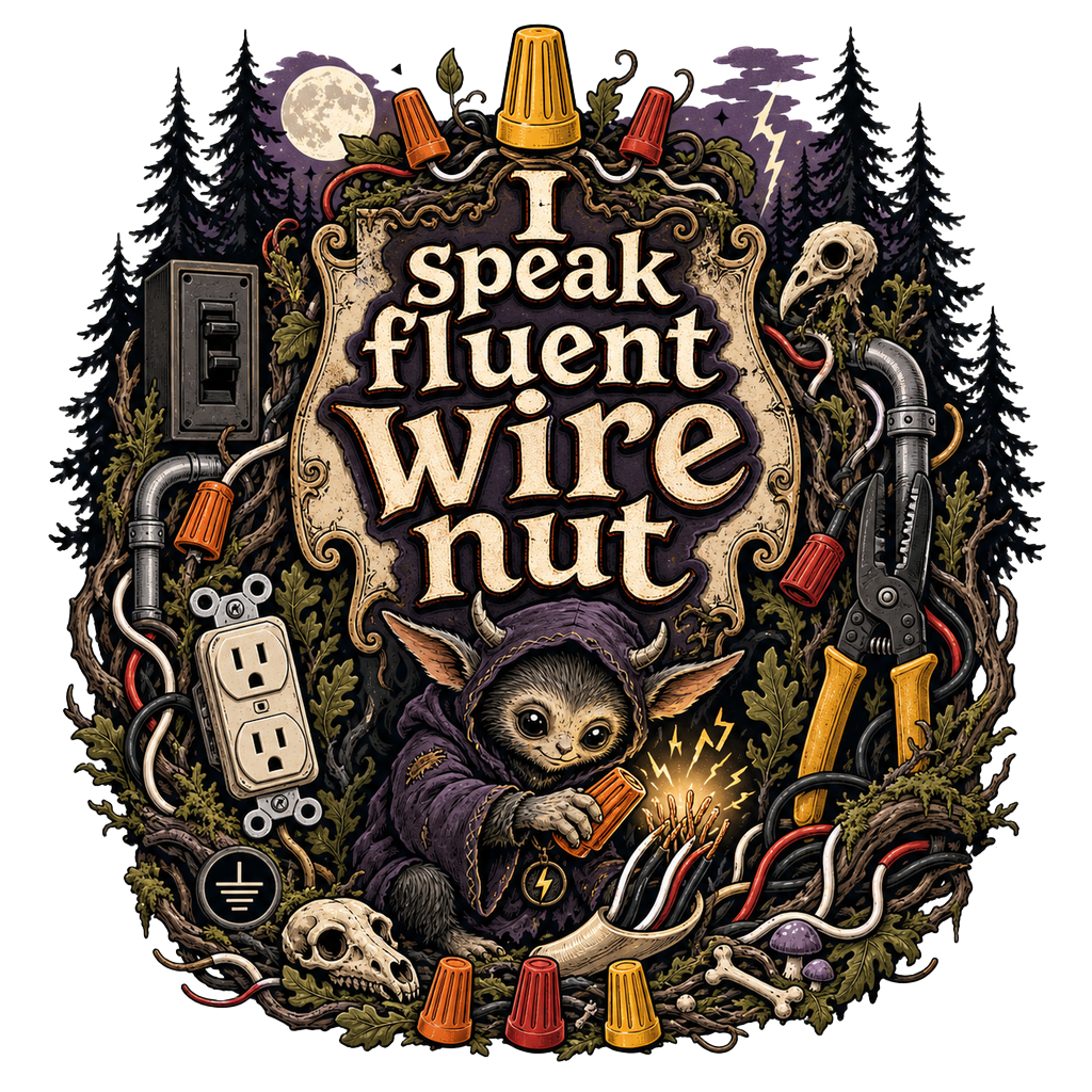I speak fluent wire nut — art by Bazzai Studio