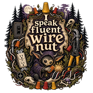 I speak fluent wire nut — art by Bazzai Studio