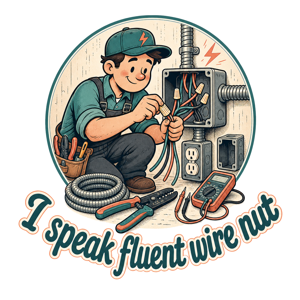 I speak fluent wire nut — art by Bazzai Studio