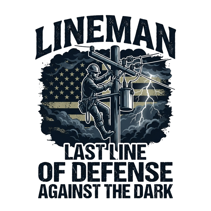 Lineman Power — electrician trade t-shirt design by Bazzai Studio
