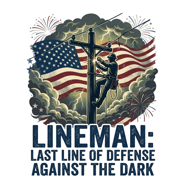 Lineman Power — electrician trade t-shirt design by Bazzai Studio