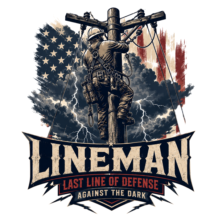 Lineman Power — electrician trade t-shirt design by Bazzai Studio