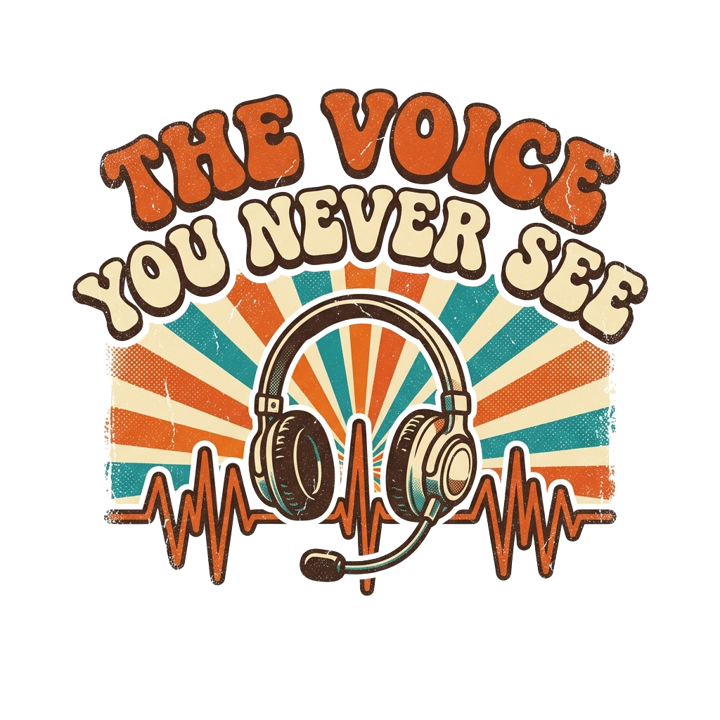 The voice you never see — emergency dispatcher humor t-shirt design by Bazzai Studio