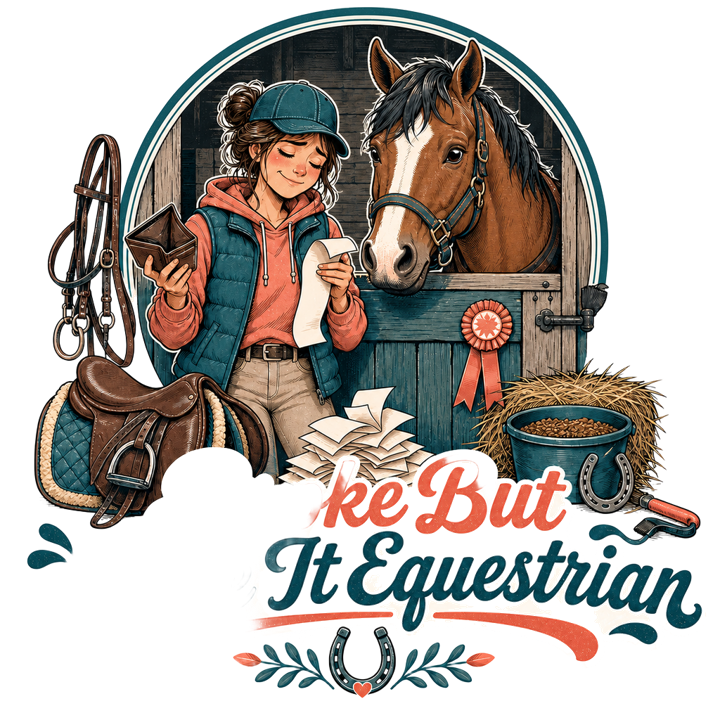 Broke But Make It Equestrian — equestrian life t-shirt design by Bazzai Studio