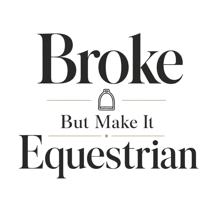Broke But Make It Equestrian — equestrian life t-shirt design by Bazzai Studio