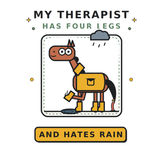 My Therapist Has Four Legs and Hates Rain — art by Bazzai Studio