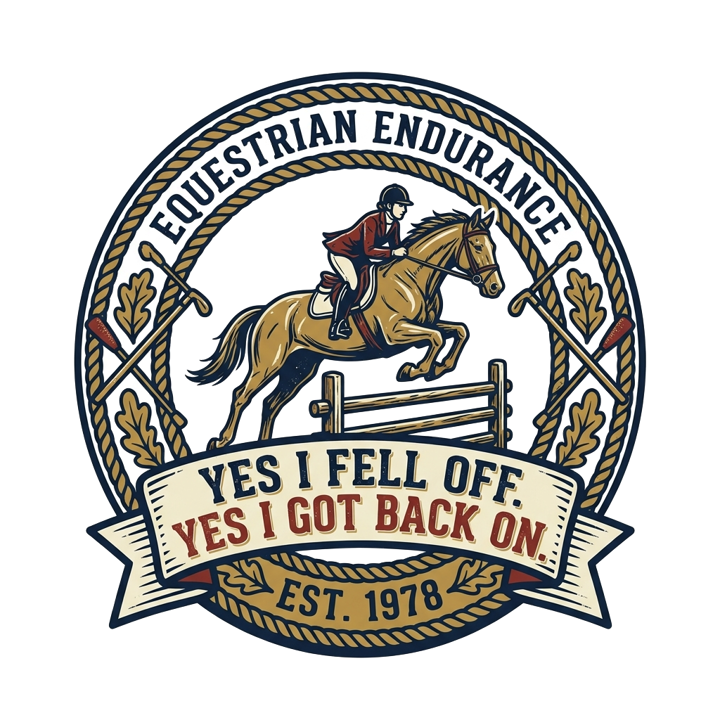 Yes I Fell Off. Yes I Got Back On. — horse t-shirt design by Bazzai Studio