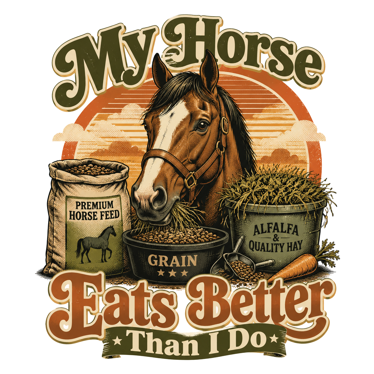 My Horse Eats Better Than I Do — art by Bazzai Studio