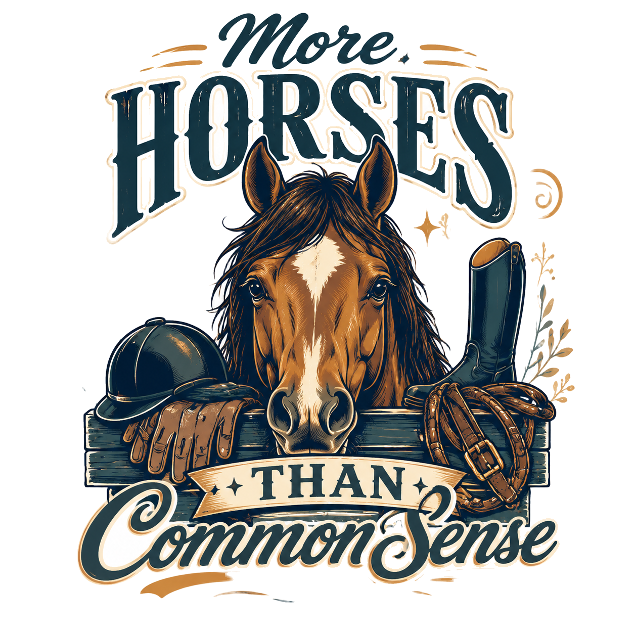 More Horses Than Common Sense — art by Bazzai Studio