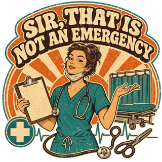 SIR, THAT IS NOT AN EMERGENCY — art by Bazzai Studio