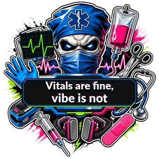 Vitals are fine, vibe is not — art by Bazzai Studio