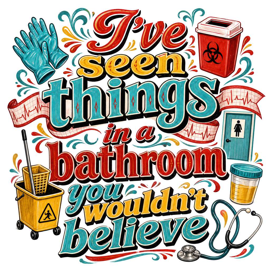 I've seen things in a bathroom you wouldn't believe — art by Bazzai Studio
