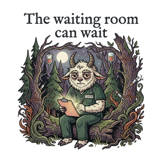 The waiting room can wait — art by Bazzai Studio