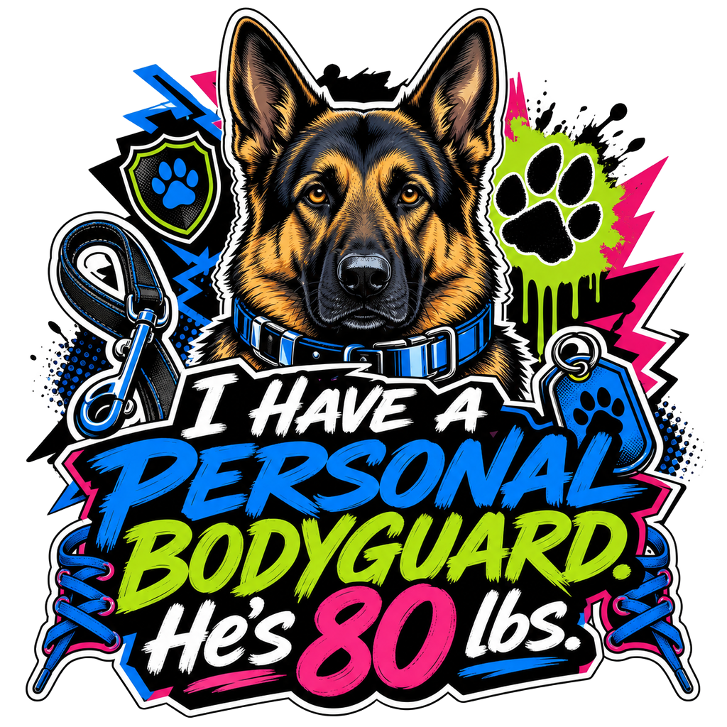 I Have a Personal Bodyguard. He's 80 lbs. — art by Bazzai Studio