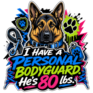 I Have a Personal Bodyguard. He's 80 lbs. — art by Bazzai Studio
