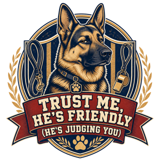 Trust Me, He's Friendly (He's Judging You) — art by Bazzai Studio