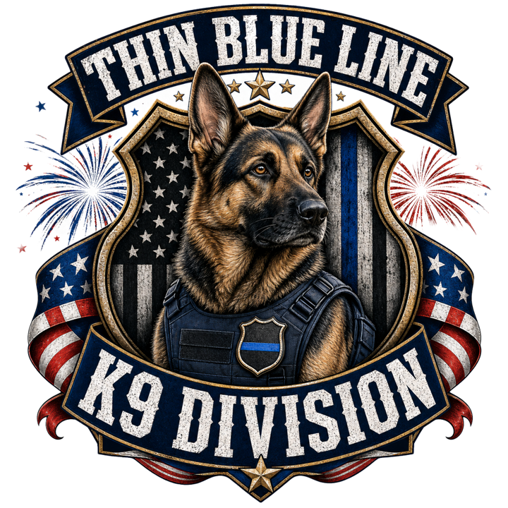 German Shepherd K9 Officer — german shepherd owner t-shirt design by Bazzai Studio