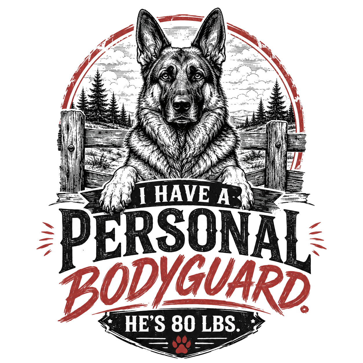 I Have a Personal Bodyguard. He's 80 lbs. — art by Bazzai Studio