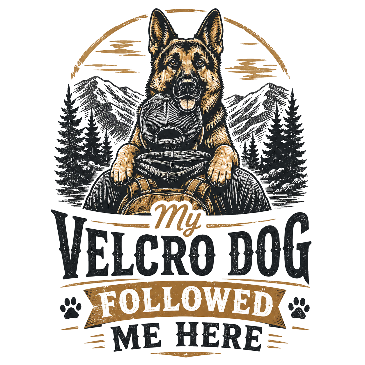My Velcro Dog Followed Me Here — art by Bazzai Studio